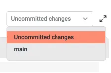 Changing diff view in the Code Review Panel.